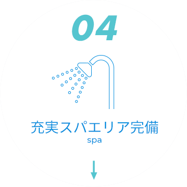 充実スパエリア完備
