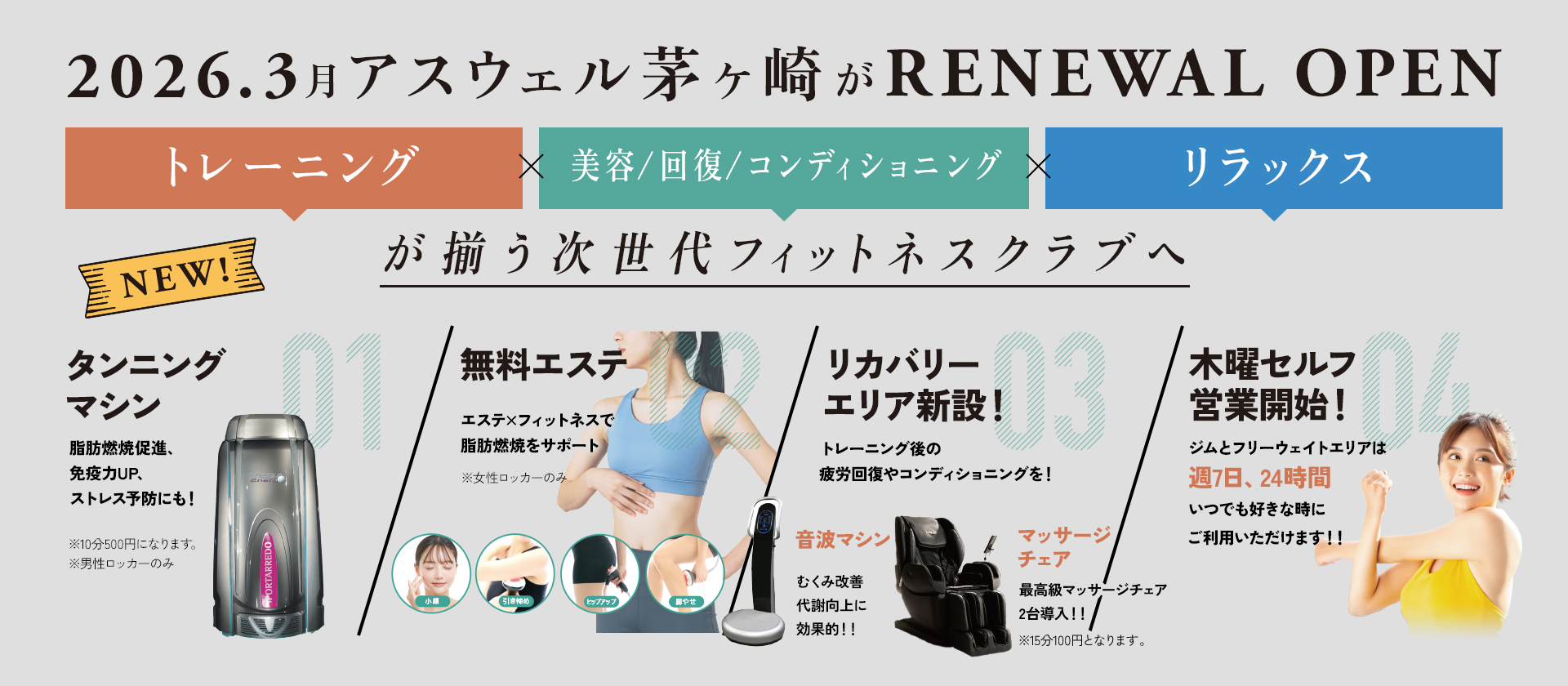 圧倒的コスパ新会員種別新登場。ジム24ゴールド会員月会費ずっと3,900円